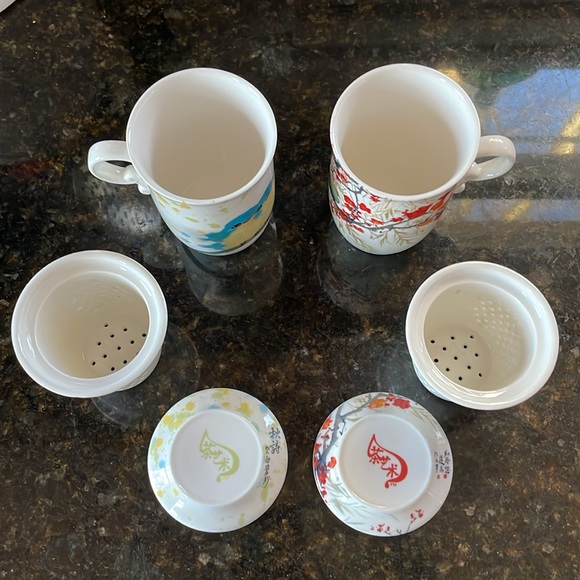 Two Teavana Ceramic Tea Infusers (Cup, Lid, and Infuser Basket) - Picture 4 of 8